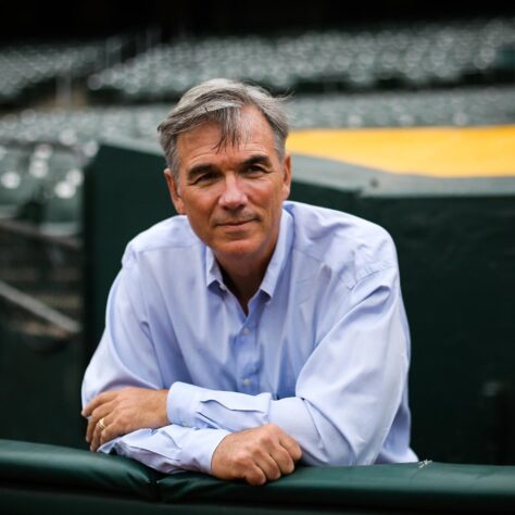 Billy Beane in the Oakland Alameda County Coliseum in Oakland California